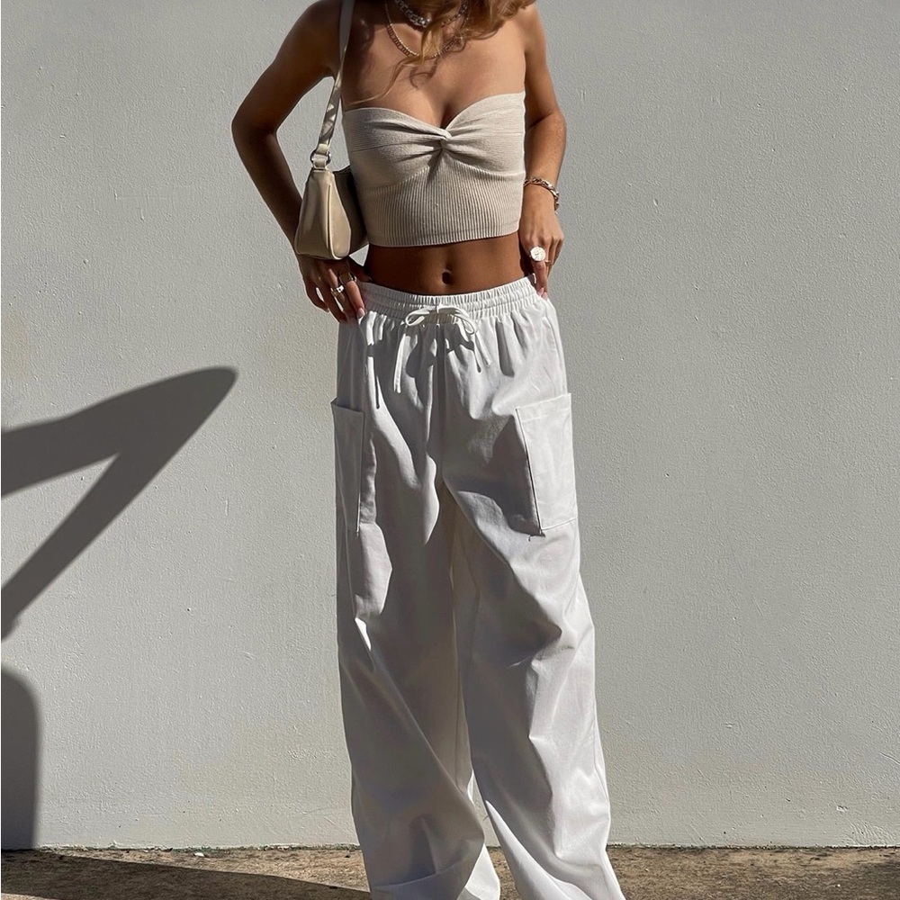 Princess Polly Brunie Pants - White